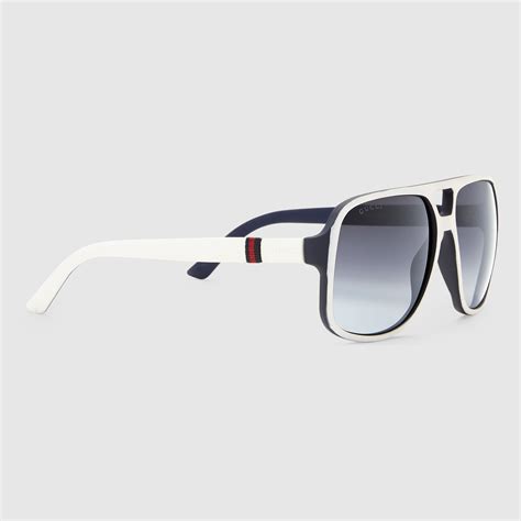 mens white gucci shades|Gucci sunglasses sale men's.